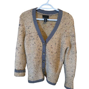 Cynthia Rowley Cardigan Sweater Beige Gray Women's Small